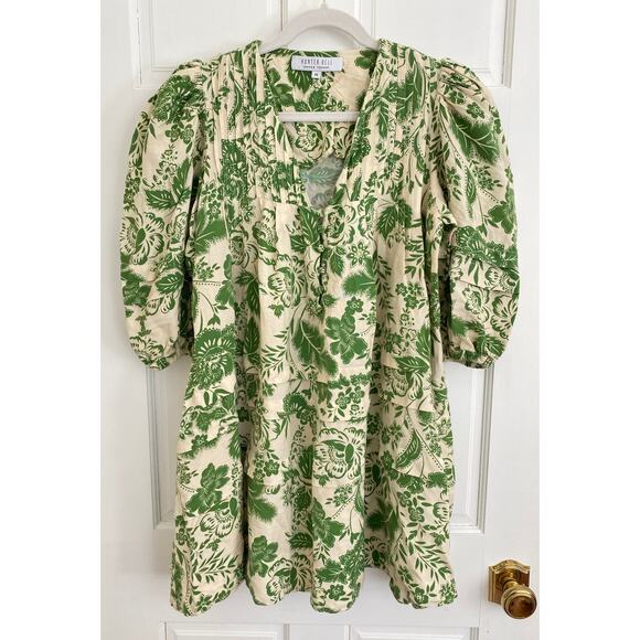 Hunter Bell Tuckernuck Jenkins Green Gardens Blouson Puff Sleeve Mini Dress - Picture 8 of 14